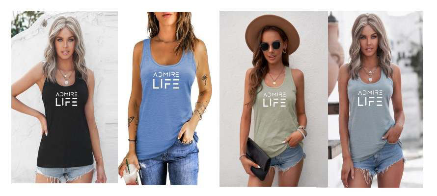 ADMIRE LIFE WOMEN’S RAZORBACK TANK TOP