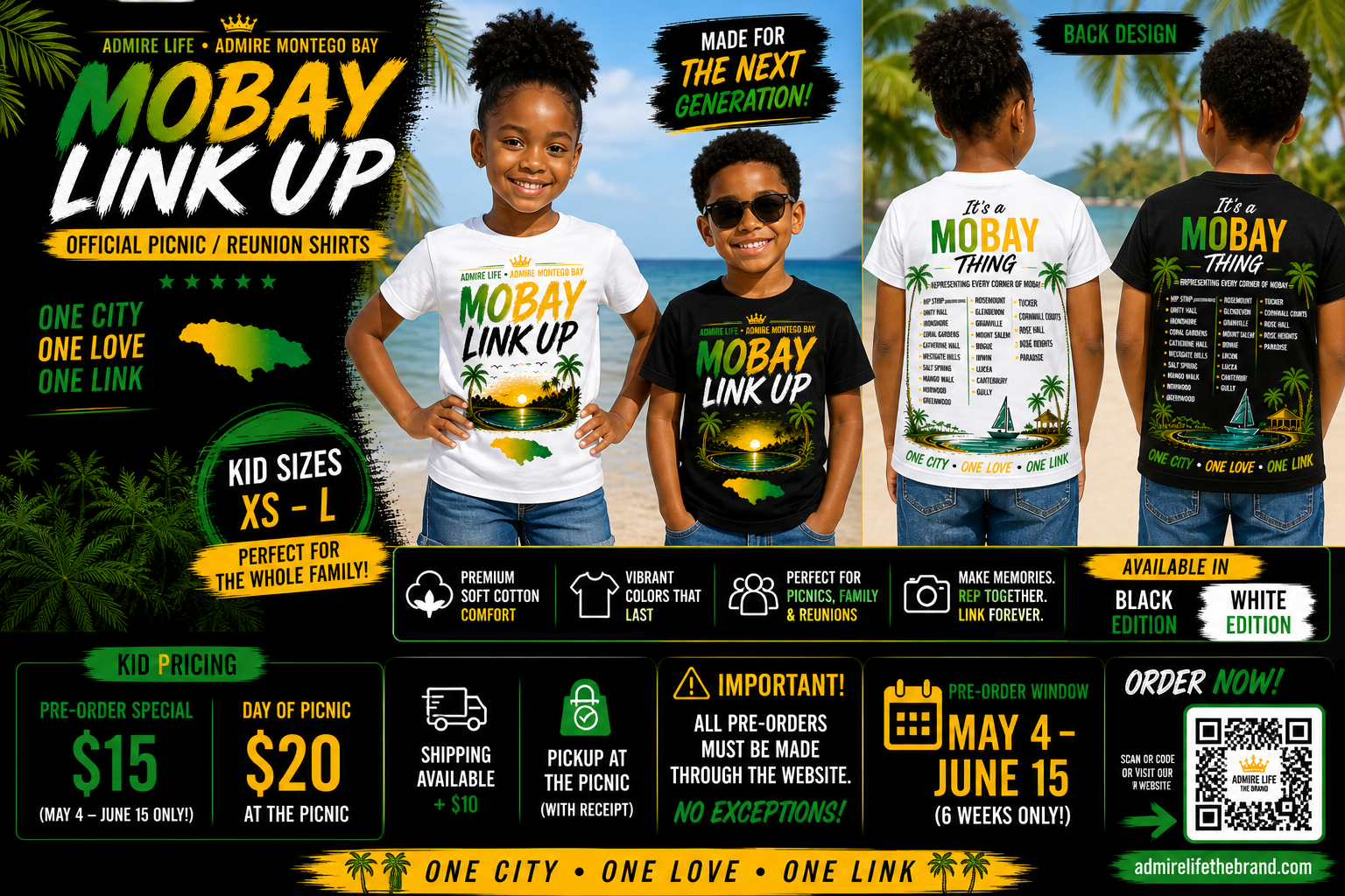 MOBAY LINK UP OFFICIAL SHIRTS (KIDS)